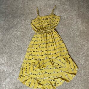 Yellow Sailboat High-Low Hem Dress